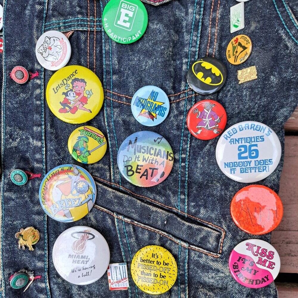 %Vintage Major Damage Jean Jacket Embroidered Buttons Y2K 80s 90s Men Large - Picture 7 of 14